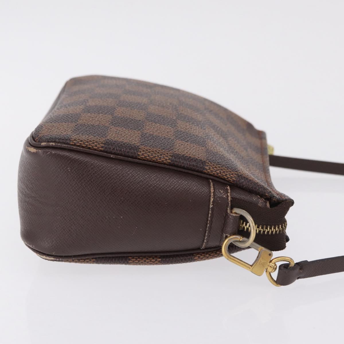 LOUIS VUITTON Damier Ebene Trousse Makeup Pouch N51982 LV Auth ka6799