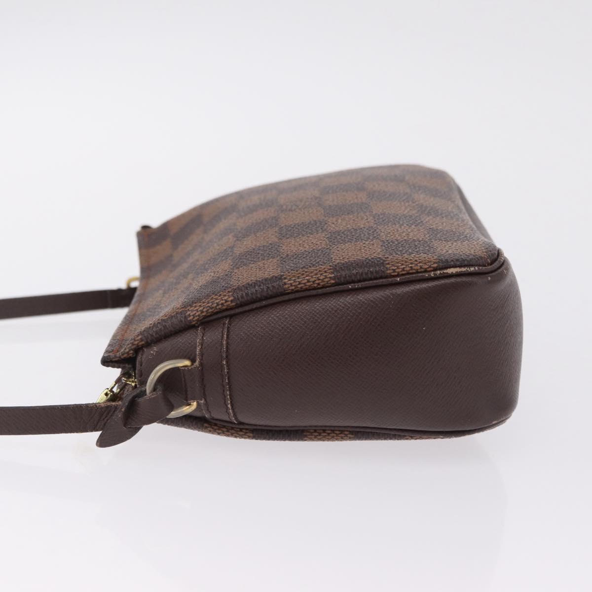 LOUIS VUITTON Damier Ebene Trousse Makeup Pouch N51982 LV Auth ka6799