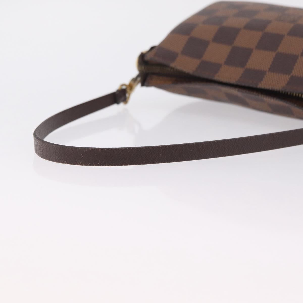 LOUIS VUITTON Damier Ebene Trousse Makeup Pouch N51982 LV Auth ka6799