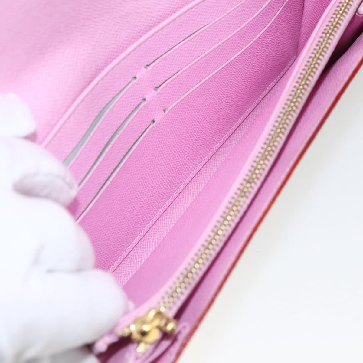 LOUIS VUITTON Multicolor Portefeuille Sarah Wallet White M93532 LV Auth ka680