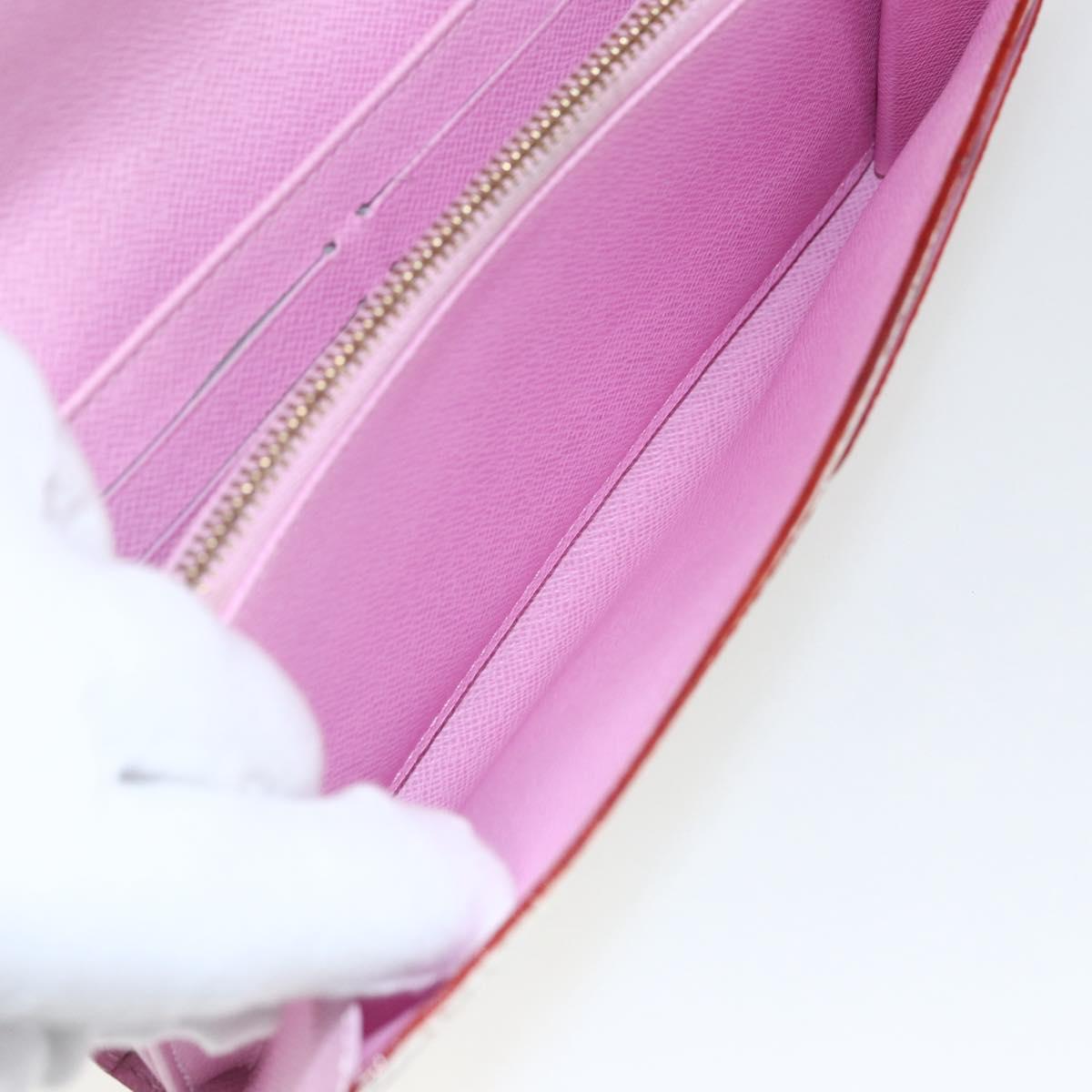 LOUIS VUITTON Multicolor Portefeuille Sarah Wallet White M93532 LV Auth ka680