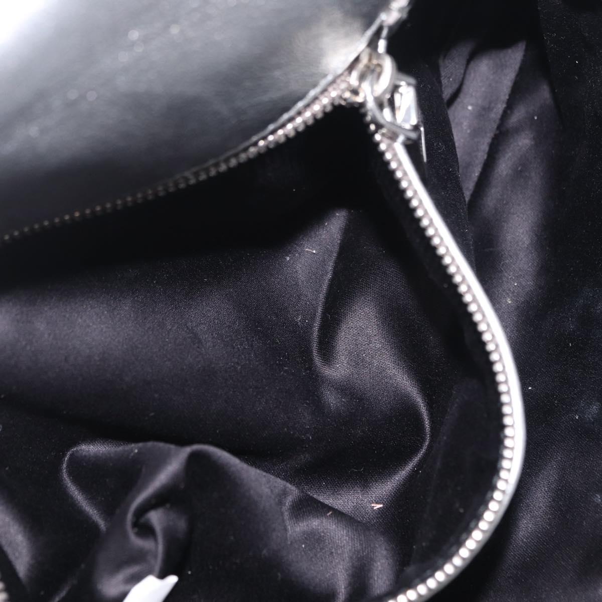 Miu Miu Matelasse Shoulder Bag Leather Silver Auth ka6801V