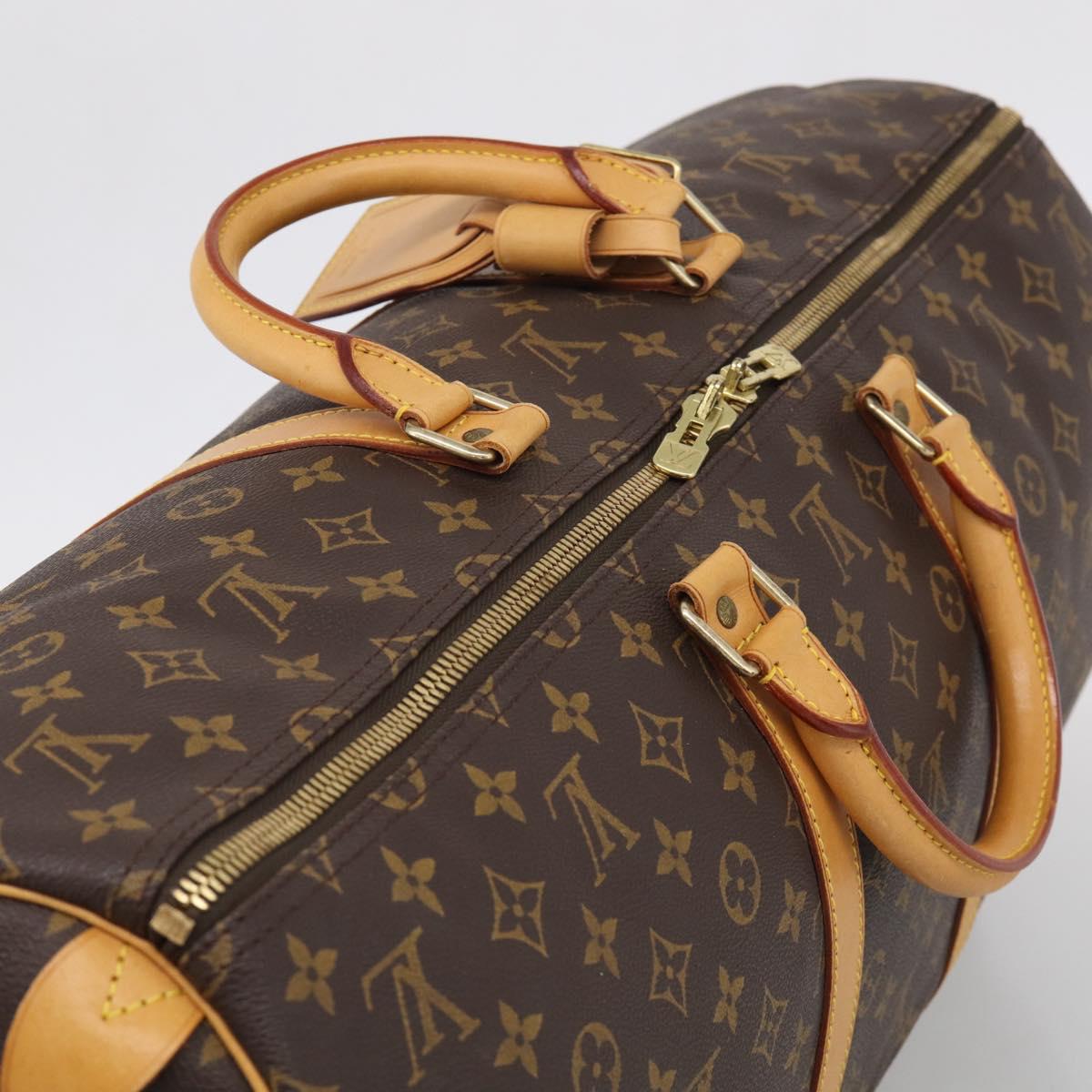 LOUIS VUITTON Monogram Keepall 55 Boston Bag M41424 LV Auth ka6805V