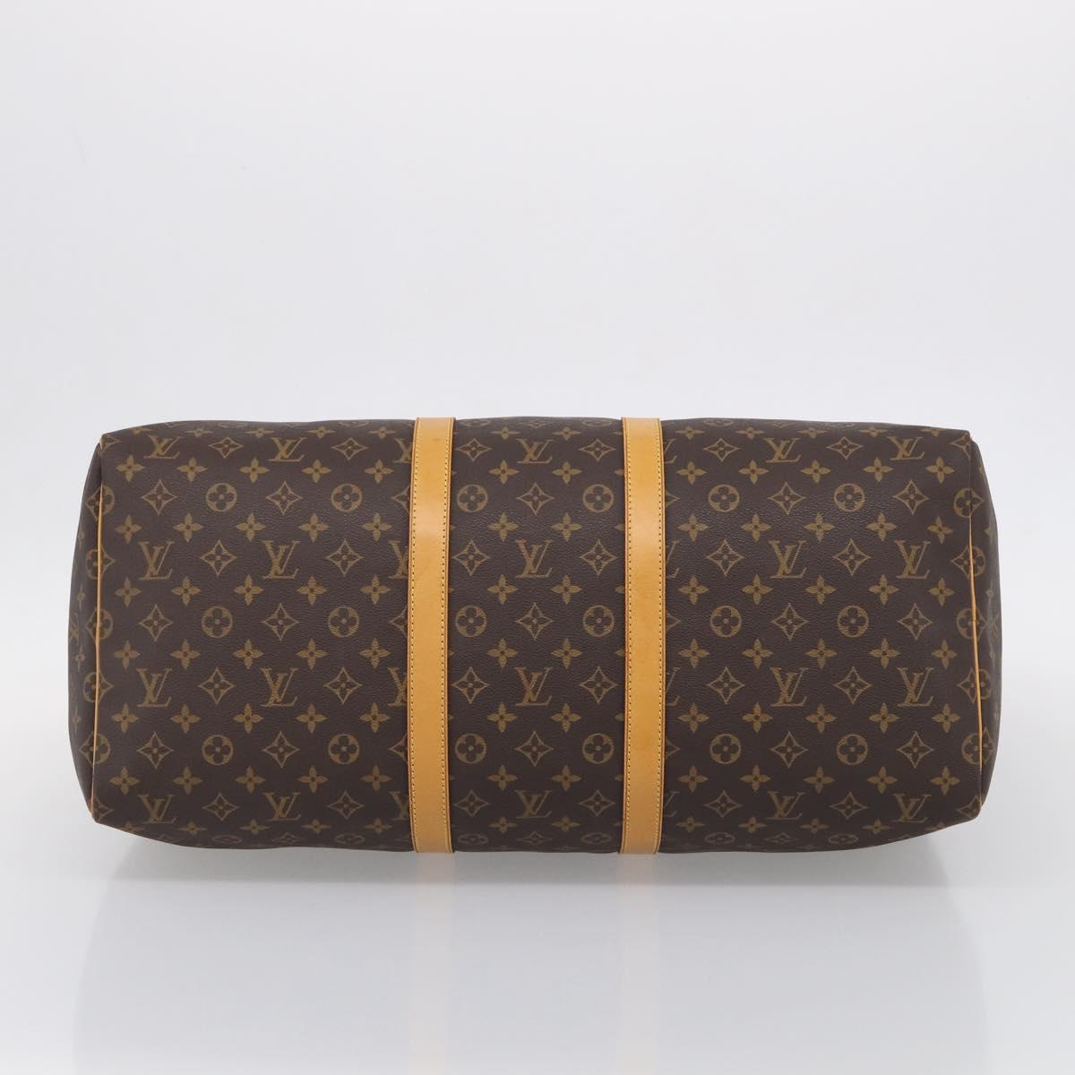 LOUIS VUITTON Monogram Keepall 55 Boston Bag M41424 LV Auth ka6805V