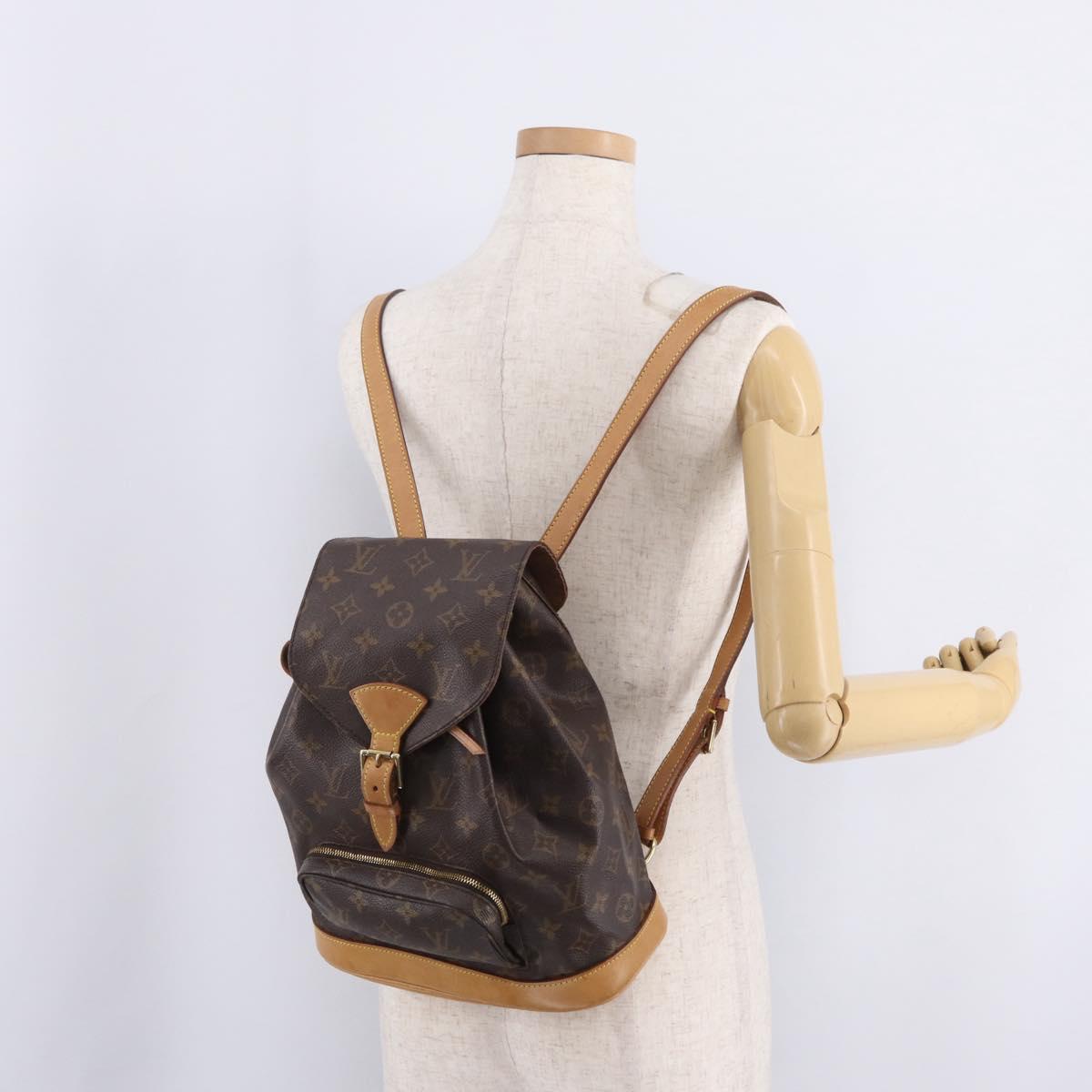 LOUIS VUITTON Monogram Montsouris MM Backpack M51136 LV Auth ka6809A