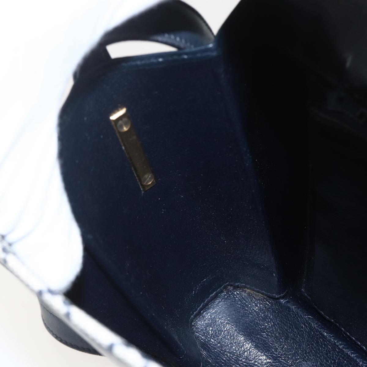 GUCCI GG Supreme Sherry Line Shoulder Bag PVC Navy Gold Auth ka681