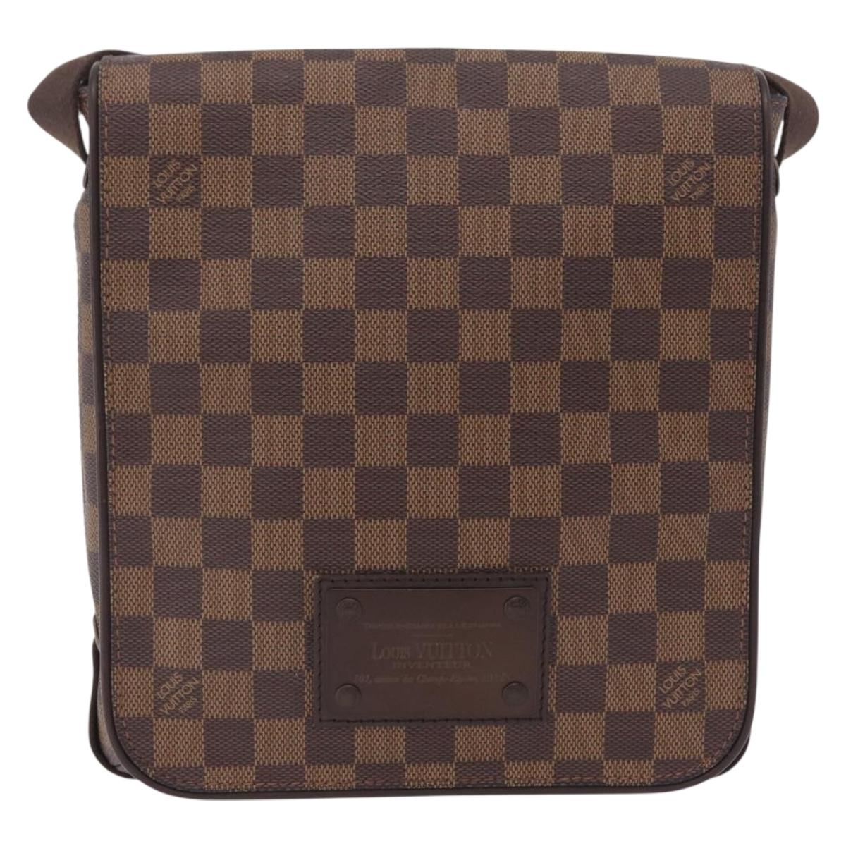 LOUIS VUITTON Damier Ebene Brooklyn PM Shoulder Bag N51210 LV Auth ka6810V