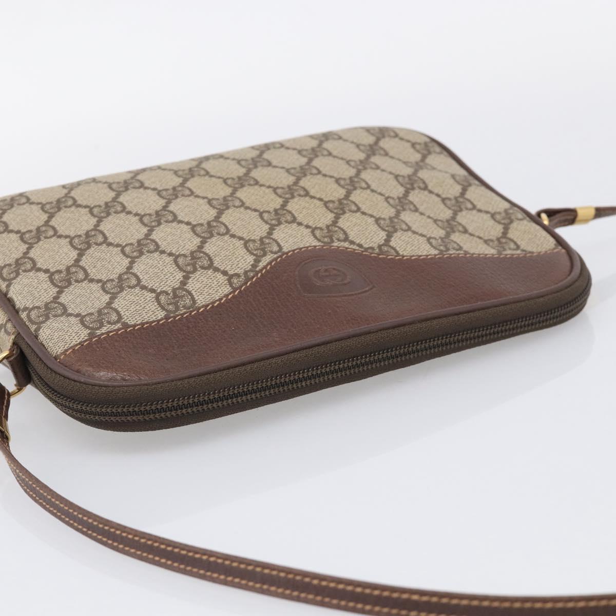 GUCCI GG Supreme Shoulder Bag PVC Beige Gold 007 115 6428 4002 Auth ka6811A