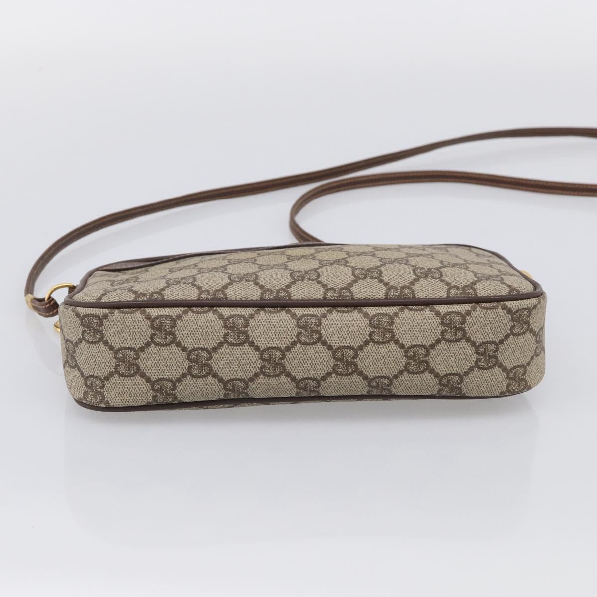 GUCCI GG Supreme Shoulder Bag PVC Beige Gold 007 115 6428 4002 Auth ka6811A