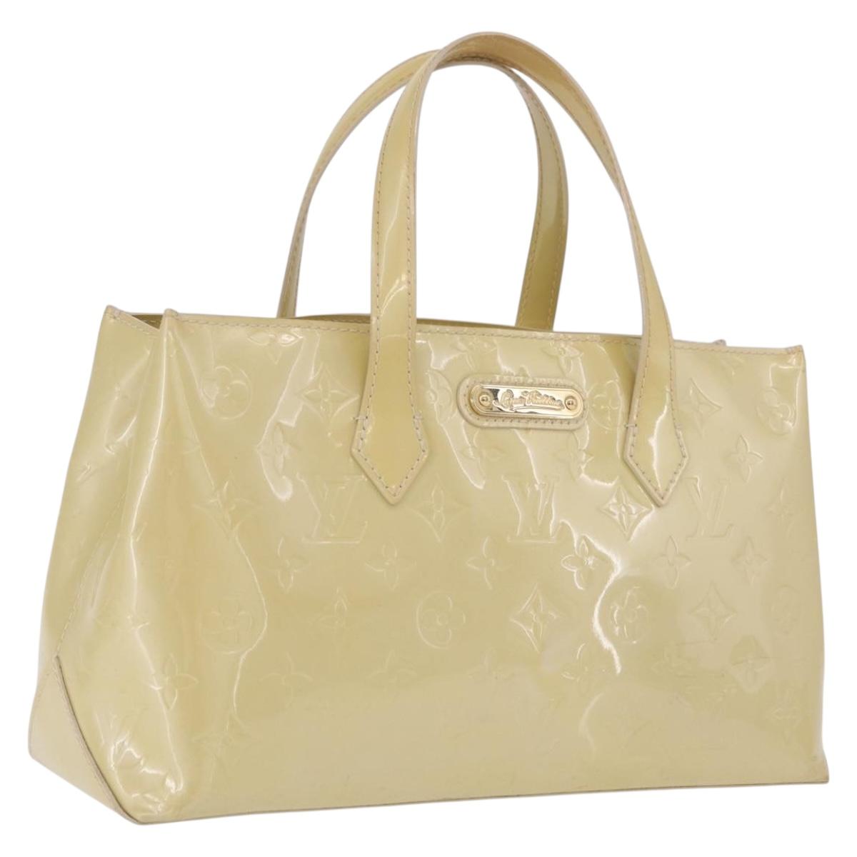 LOUIS VUITTON Monogram Vernis Wilshire PM Bag Broncorail M91452 LV Auth ka6815