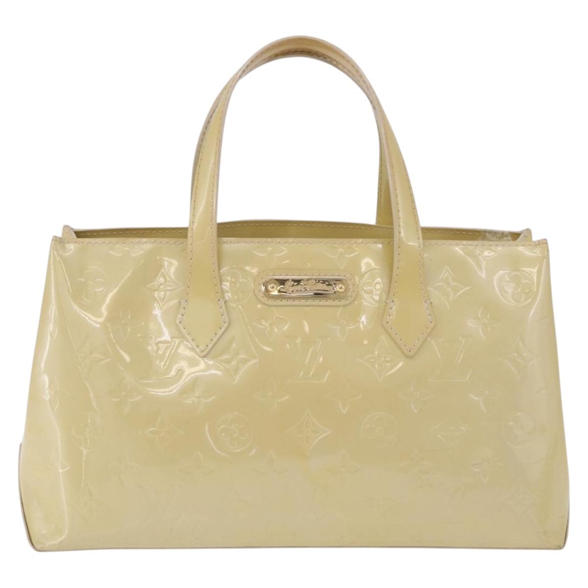 LOUIS VUITTON Monogram Vernis Wilshire PM Bag Broncorail M91452 LV Auth ka6815