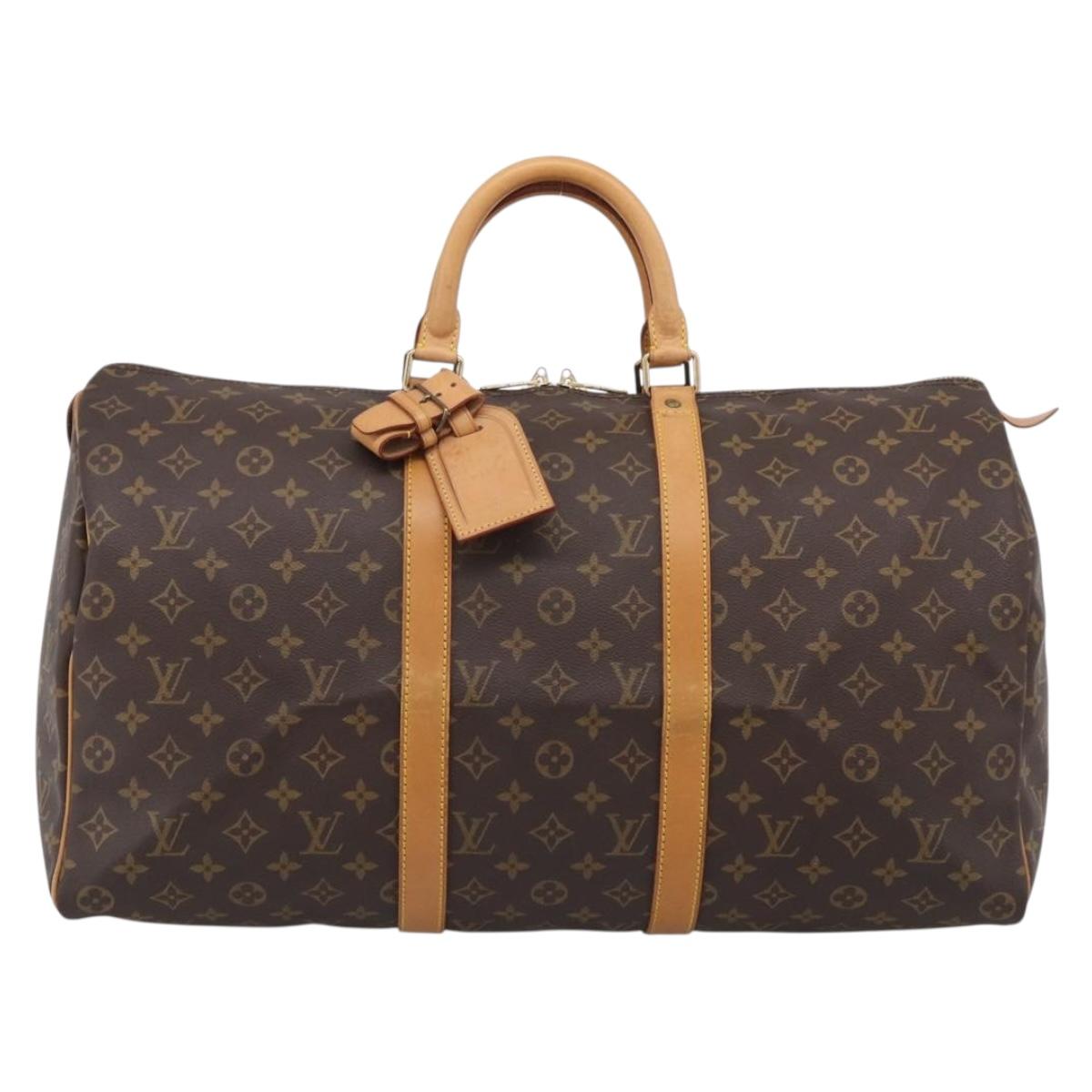 LOUIS VUITTON Monogram Keepall 50 Boston Bag M41426 LV Auth ka6830A