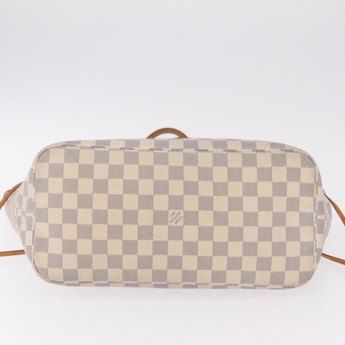LOUIS VUITTON Damier Azur Neverfull MM Tote Bag N41605 LV Auth ka6831