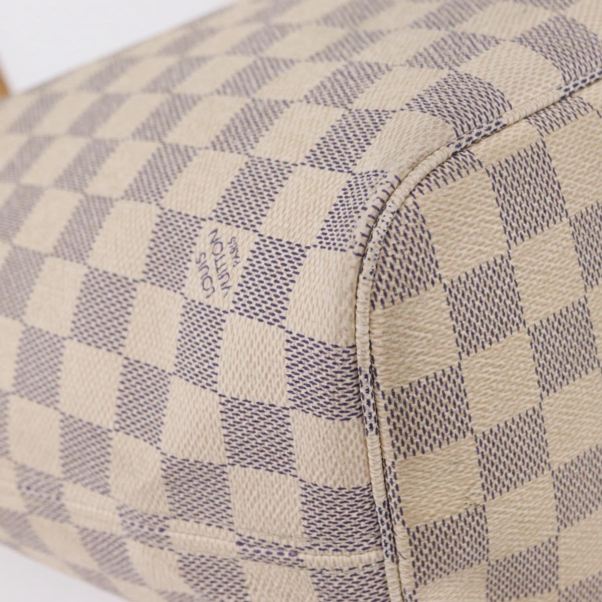 LOUIS VUITTON Damier Azur Neverfull MM Tote Bag N41605 LV Auth ka6831