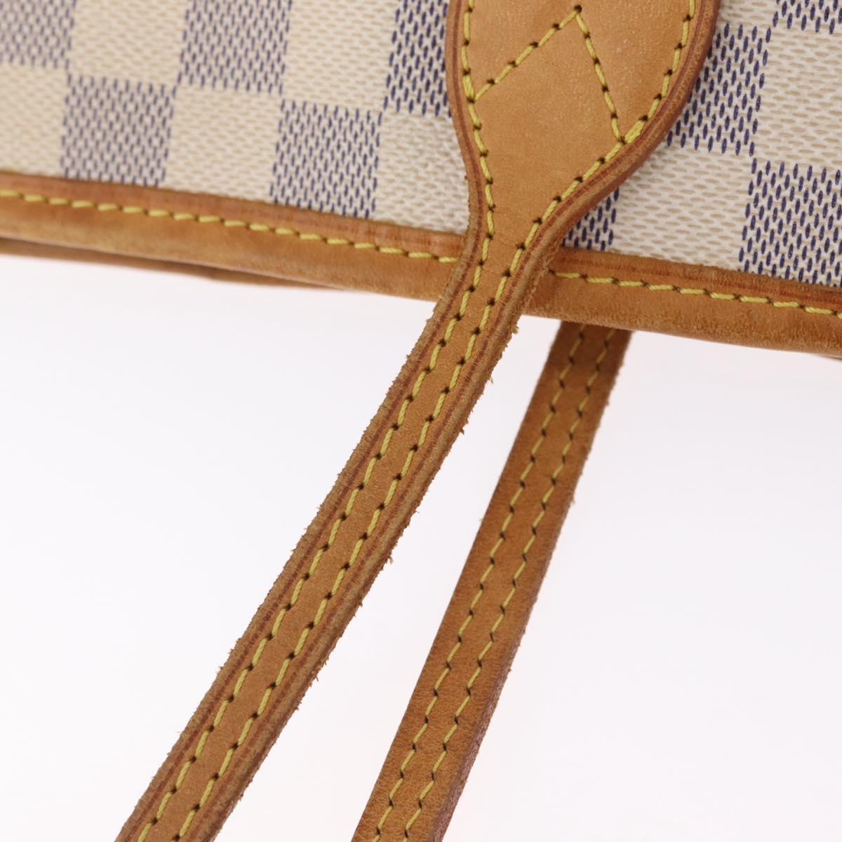 LOUIS VUITTON Damier Azur Neverfull MM Tote Bag N41605 LV Auth ka6831