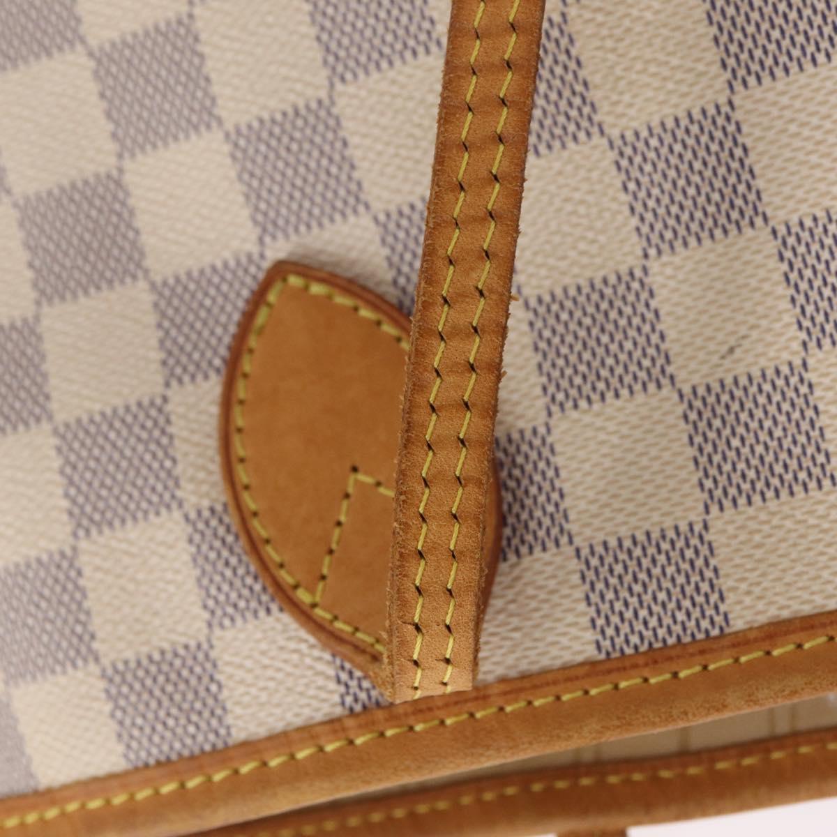 LOUIS VUITTON Damier Azur Neverfull MM Tote Bag N41605 LV Auth ka6831