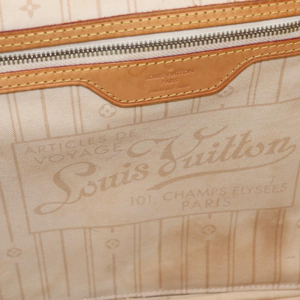 LOUIS VUITTON Damier Azur Neverfull MM Tote Bag N41605 LV Auth ka6831