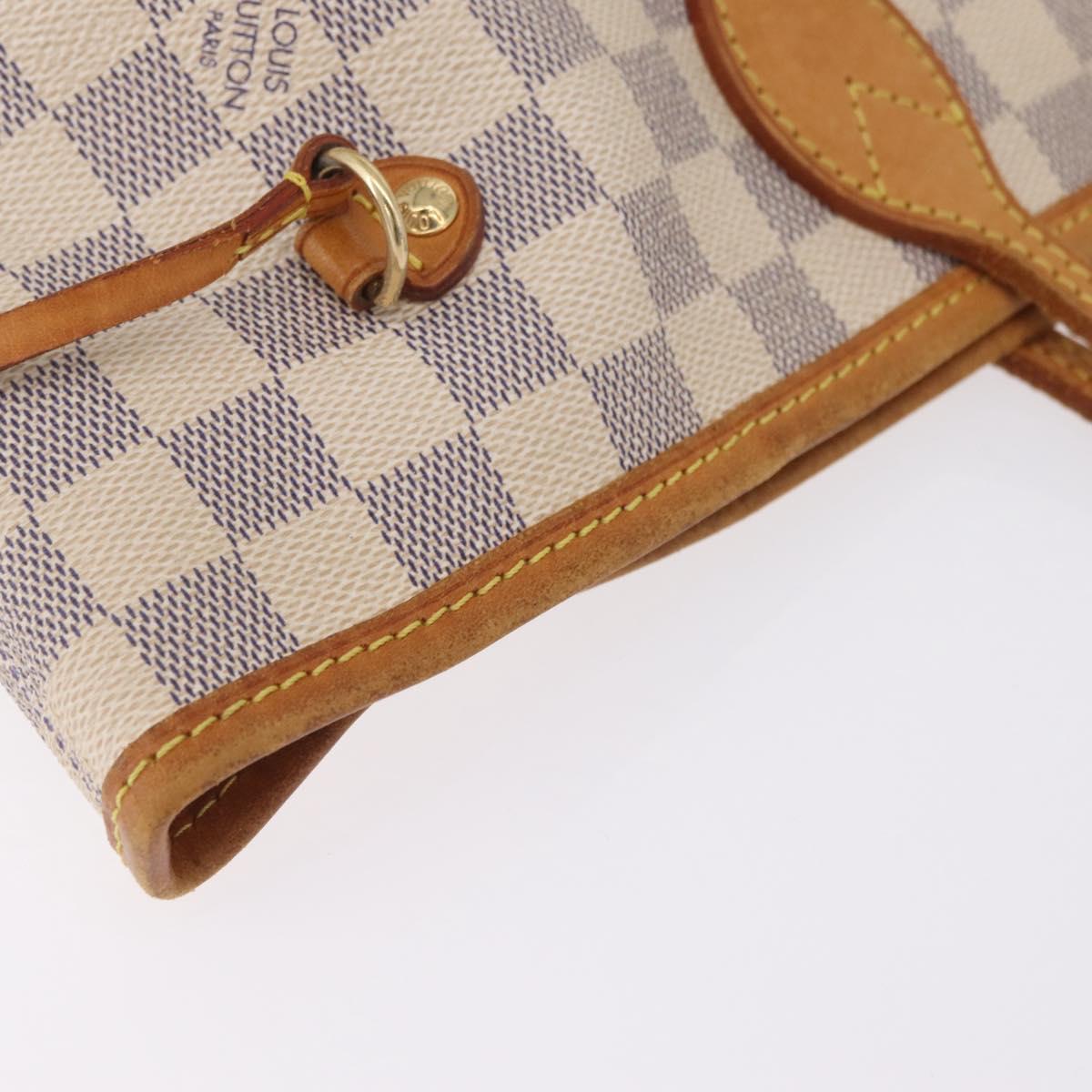 LOUIS VUITTON Damier Azur Neverfull MM Tote Bag N41605 LV Auth ka6831