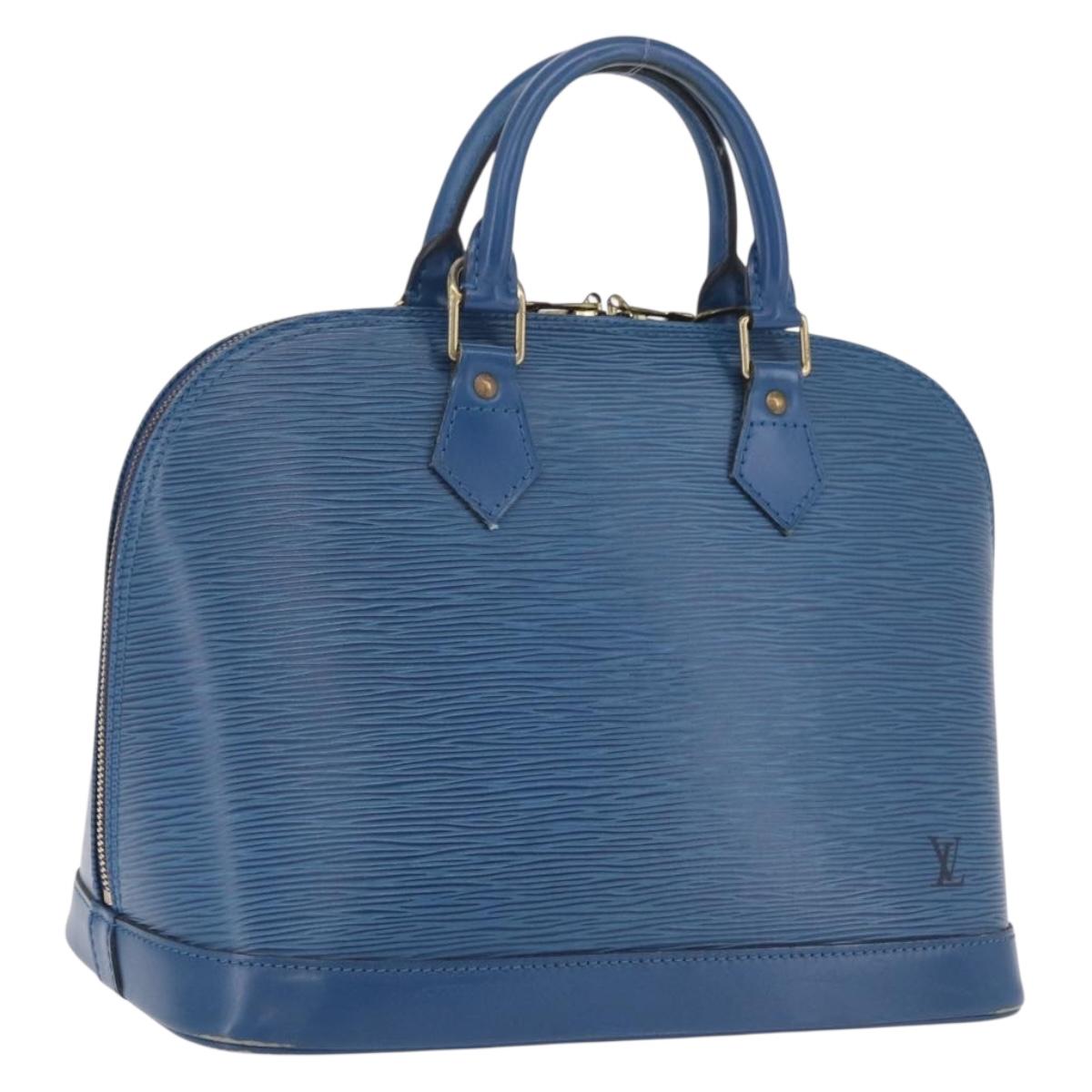 LOUIS VUITTON Epi Alma Hand Bag Toledo Blue M52145 LV Auth ka6838