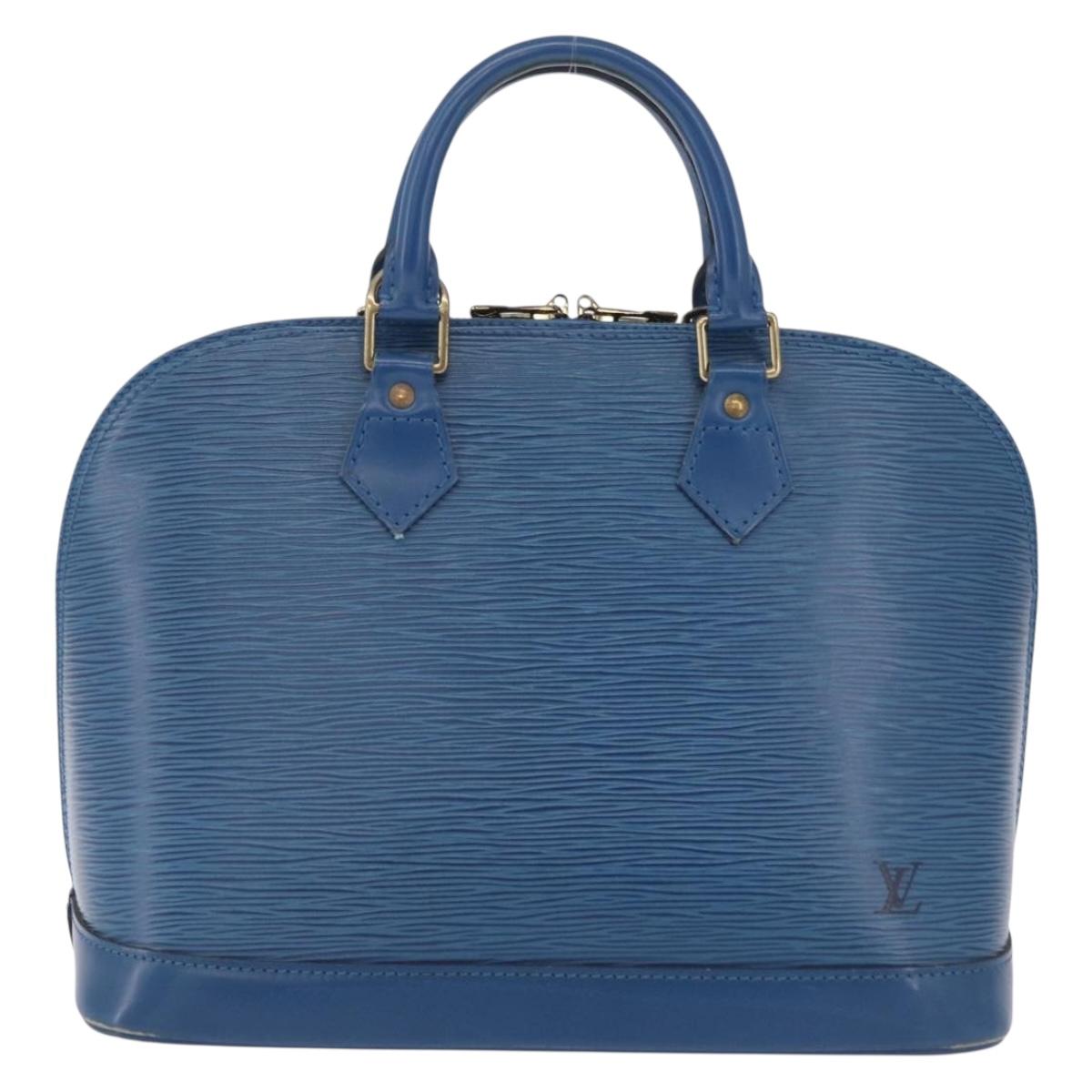 LOUIS VUITTON Epi Alma Hand Bag Toledo Blue M52145 LV Auth ka6838
