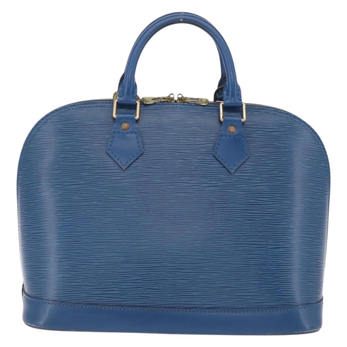 LOUIS VUITTON Epi Alma Hand Bag Toledo Blue M52145 LV Auth ka6838