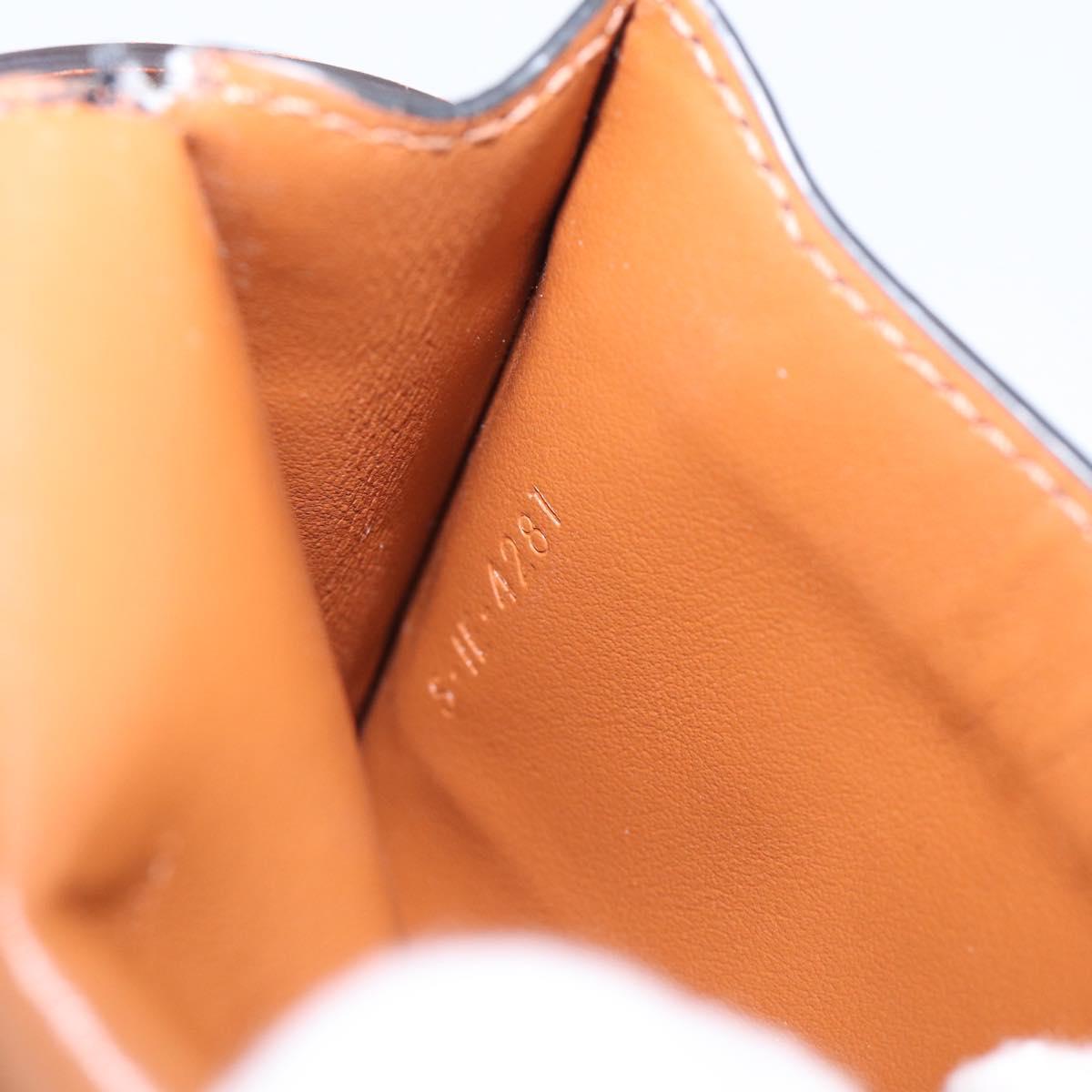 CELINE Macadam Canvas Triomphe Vertical Mobile Pouch PVC Brown Gold Auth ka6842