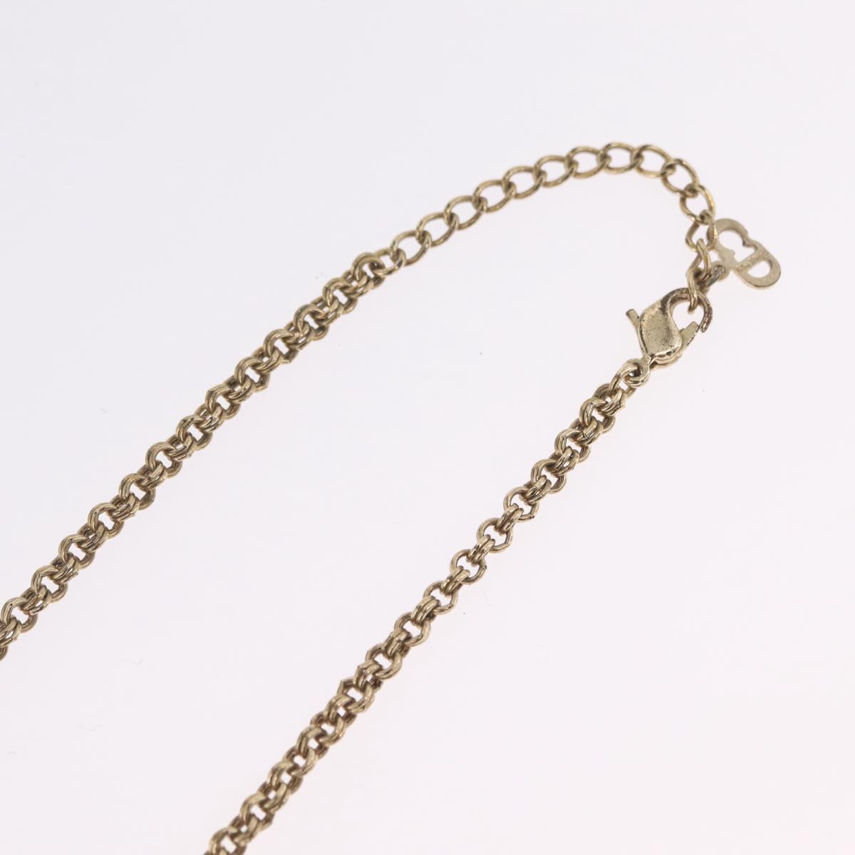 Christian Dior Necklace metal Gold Tone Auth ka6849