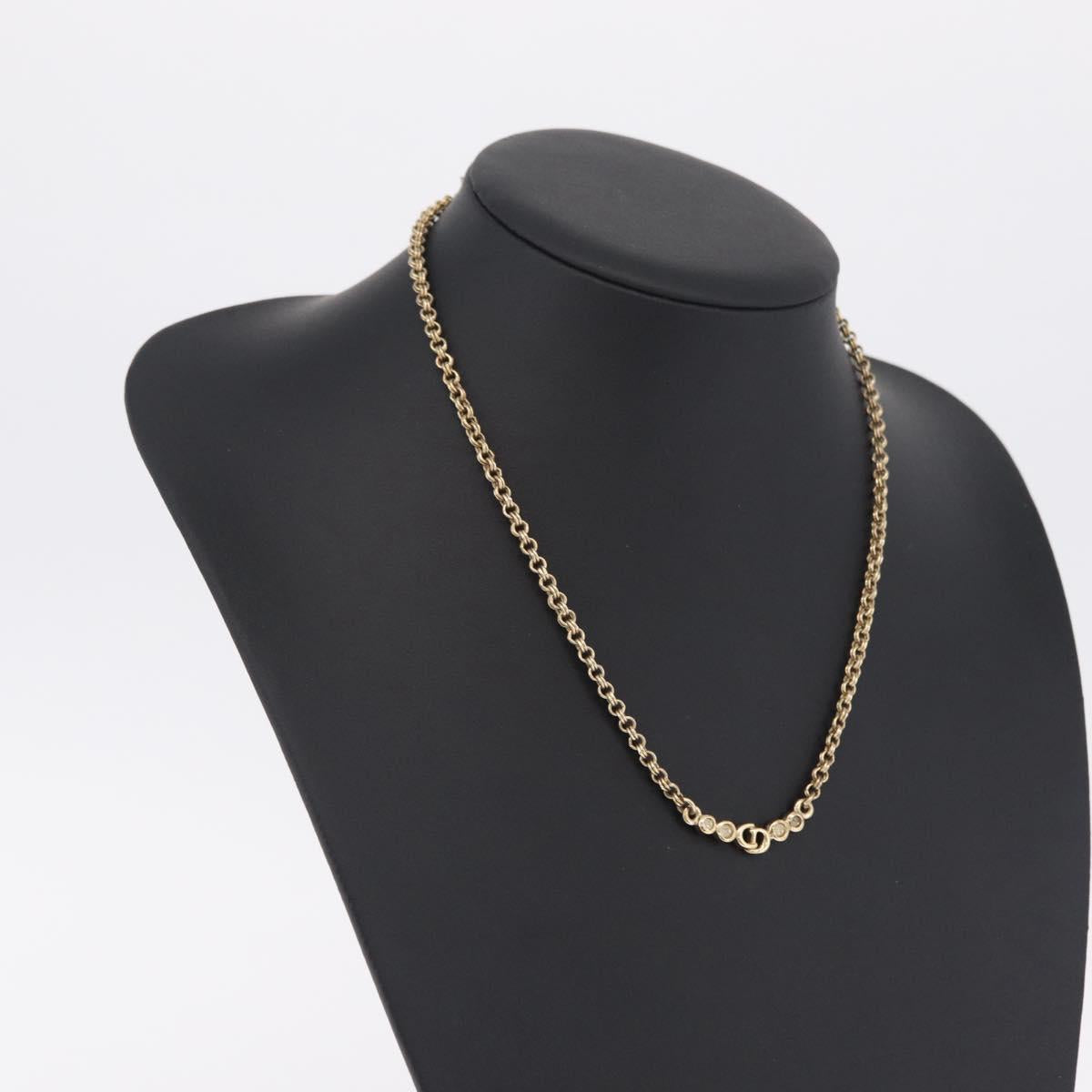 Christian Dior Necklace metal Gold Tone Auth ka6849