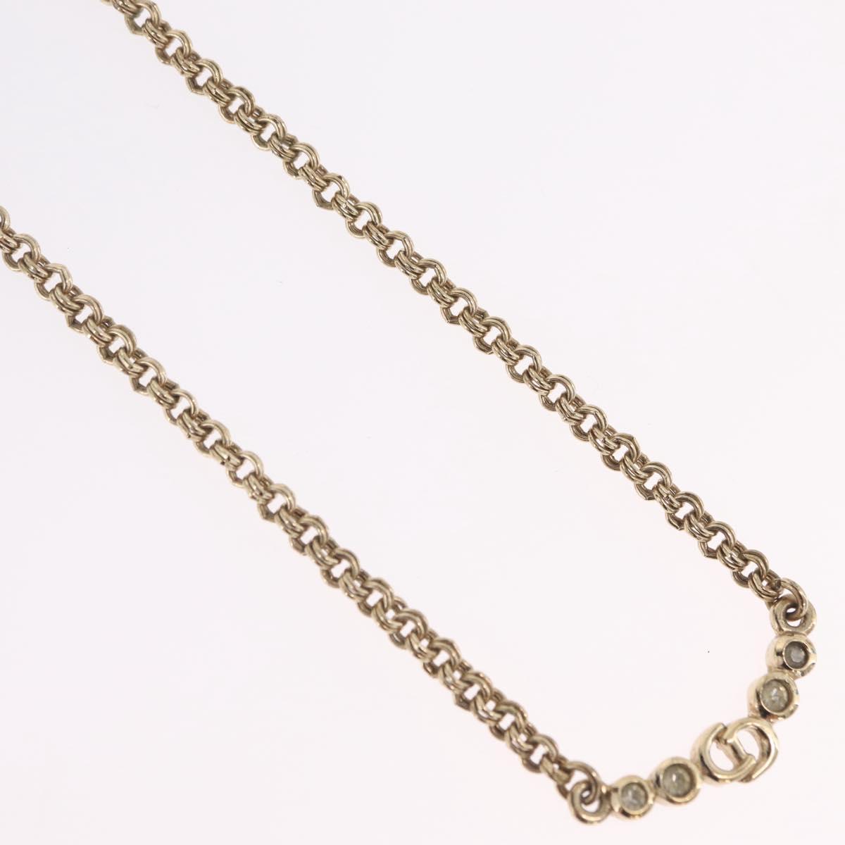 Christian Dior Necklace metal Gold Tone Auth ka6849