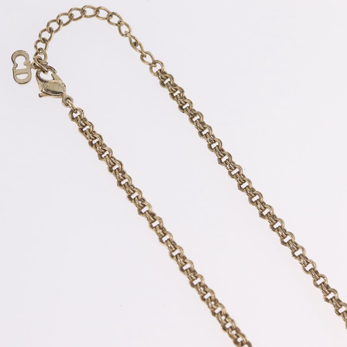 Christian Dior Necklace metal Gold Tone Auth ka6849