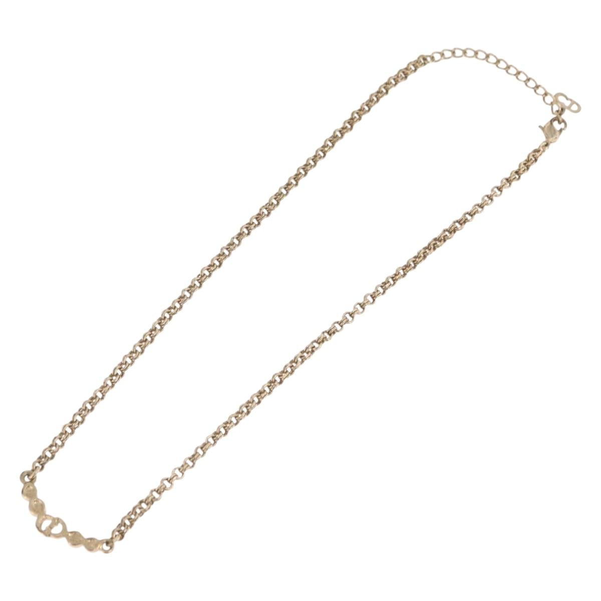 Christian Dior Necklace metal Gold Tone Auth ka6849