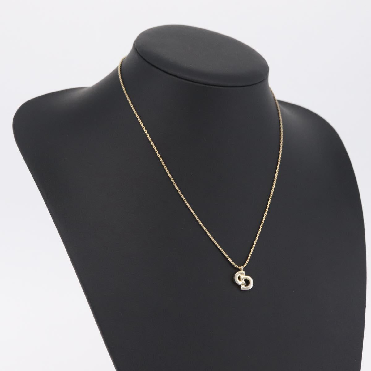 Christian Dior Necklace metal Gold Tone Auth ka6850