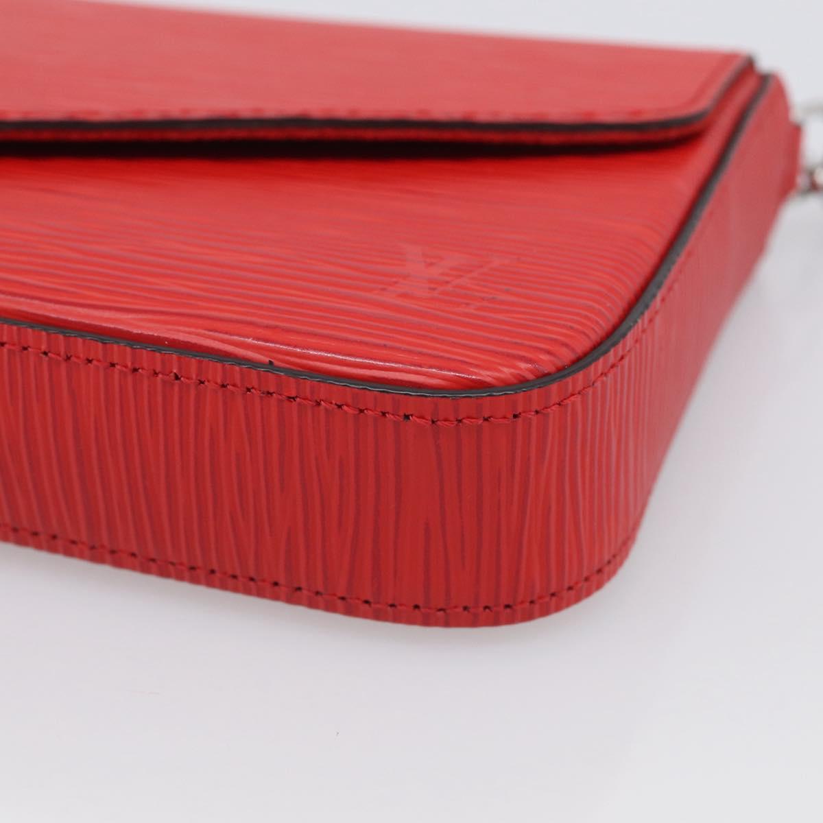 LOUIS VUITTON Epi Wallet Pochette Felice Shoulder Bag Red M41559 LV Auth ka6851V