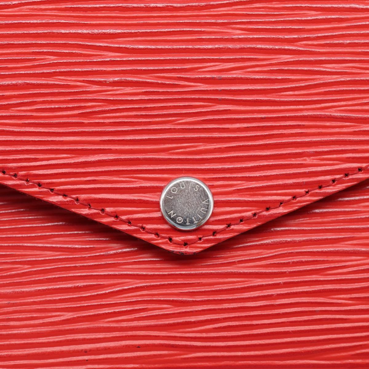 LOUIS VUITTON Epi Wallet Pochette Felice Shoulder Bag Red M41559 LV Auth ka6851V