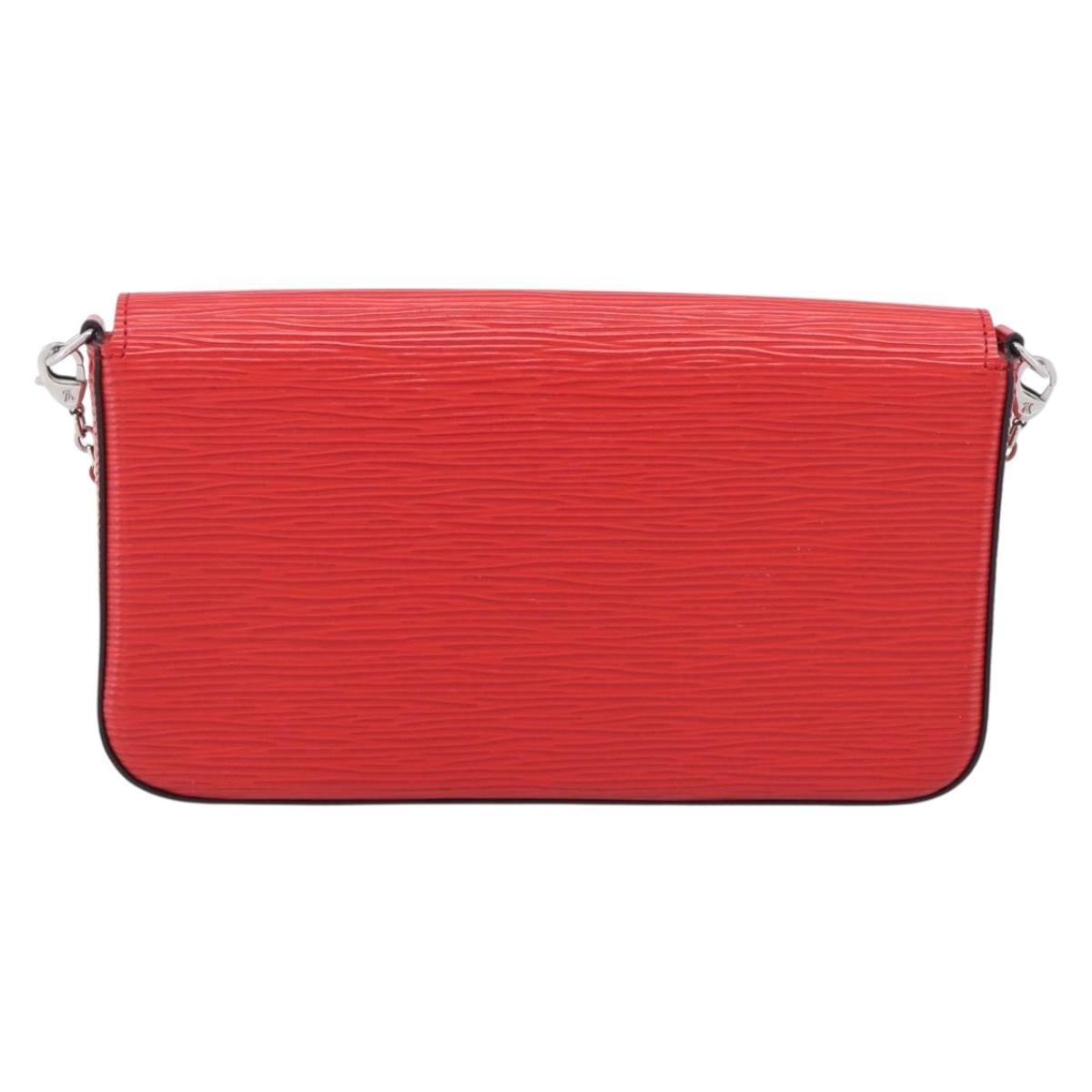 LOUIS VUITTON Epi Wallet Pochette Felice Shoulder Bag Red M41559 LV Auth ka6851V