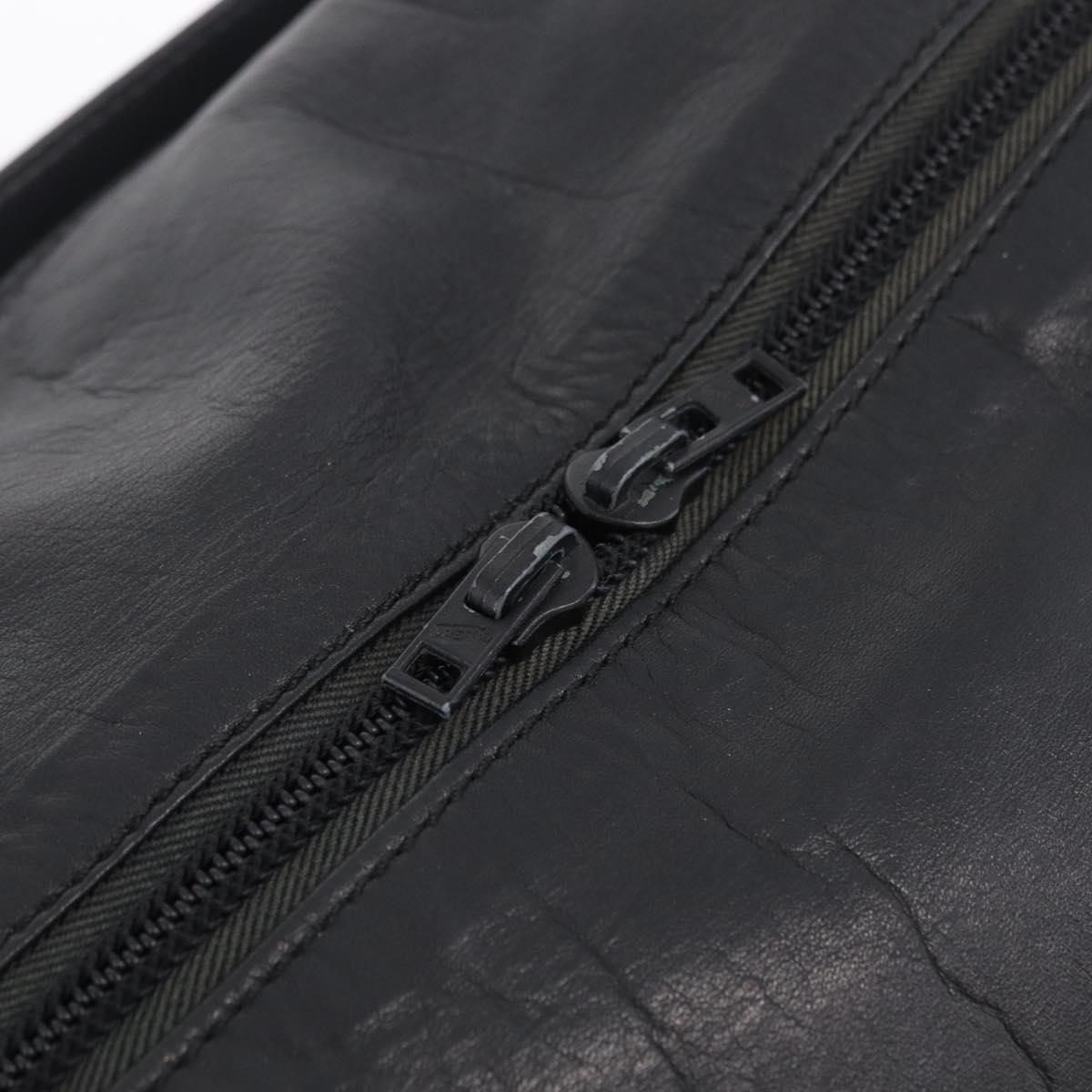 LOEWE Tote Bag Leather Black Gold Auth ka6853