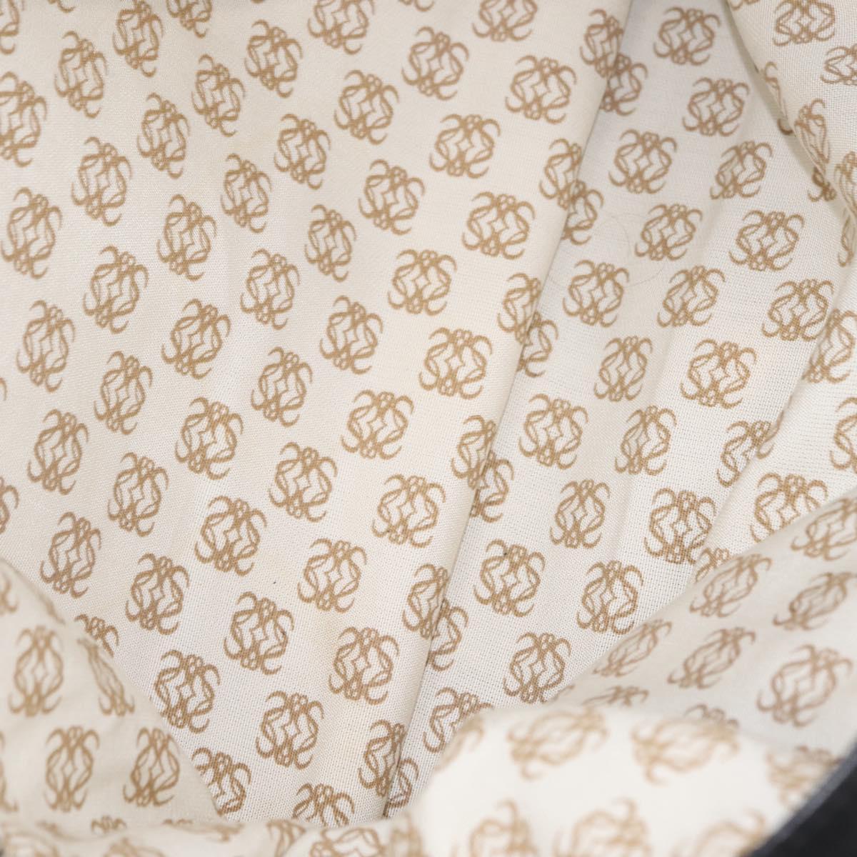 LOEWE Tote Bag Leather Black Gold Auth ka6853