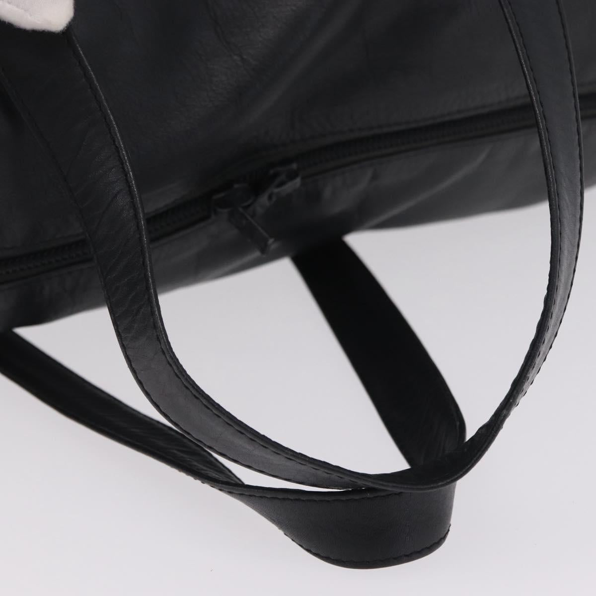 LOEWE Tote Bag Leather Black Gold Auth ka6853