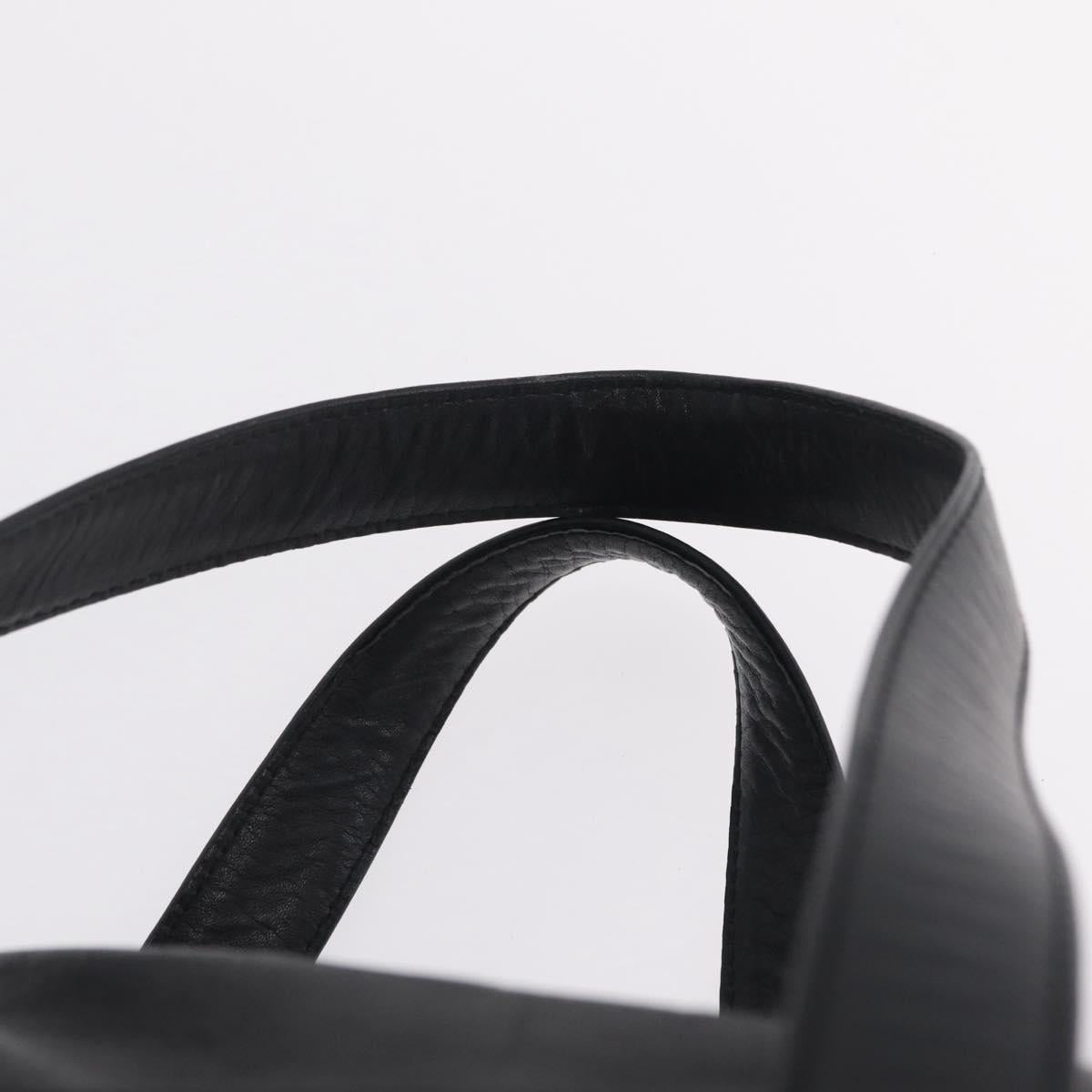 LOEWE Tote Bag Leather Black Gold Auth ka6853