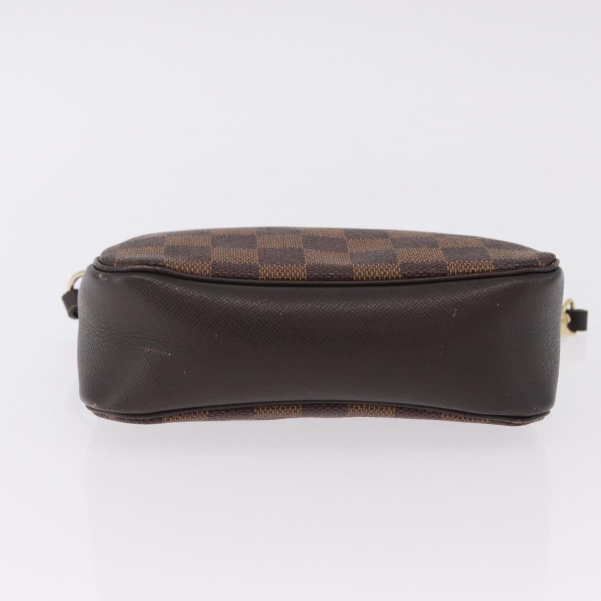 LOUIS VUITTON Damier Ebene Trousse Makeup Pouch N51982 LV Auth ka6856