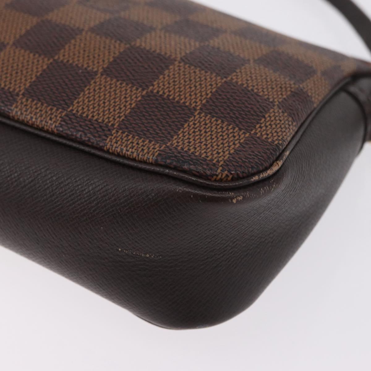 LOUIS VUITTON Damier Ebene Trousse Makeup Pouch N51982 LV Auth ka6856