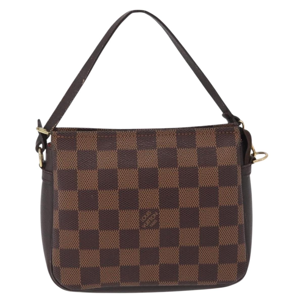 LOUIS VUITTON Damier Ebene Trousse Makeup Pouch N51982 LV Auth ka6856