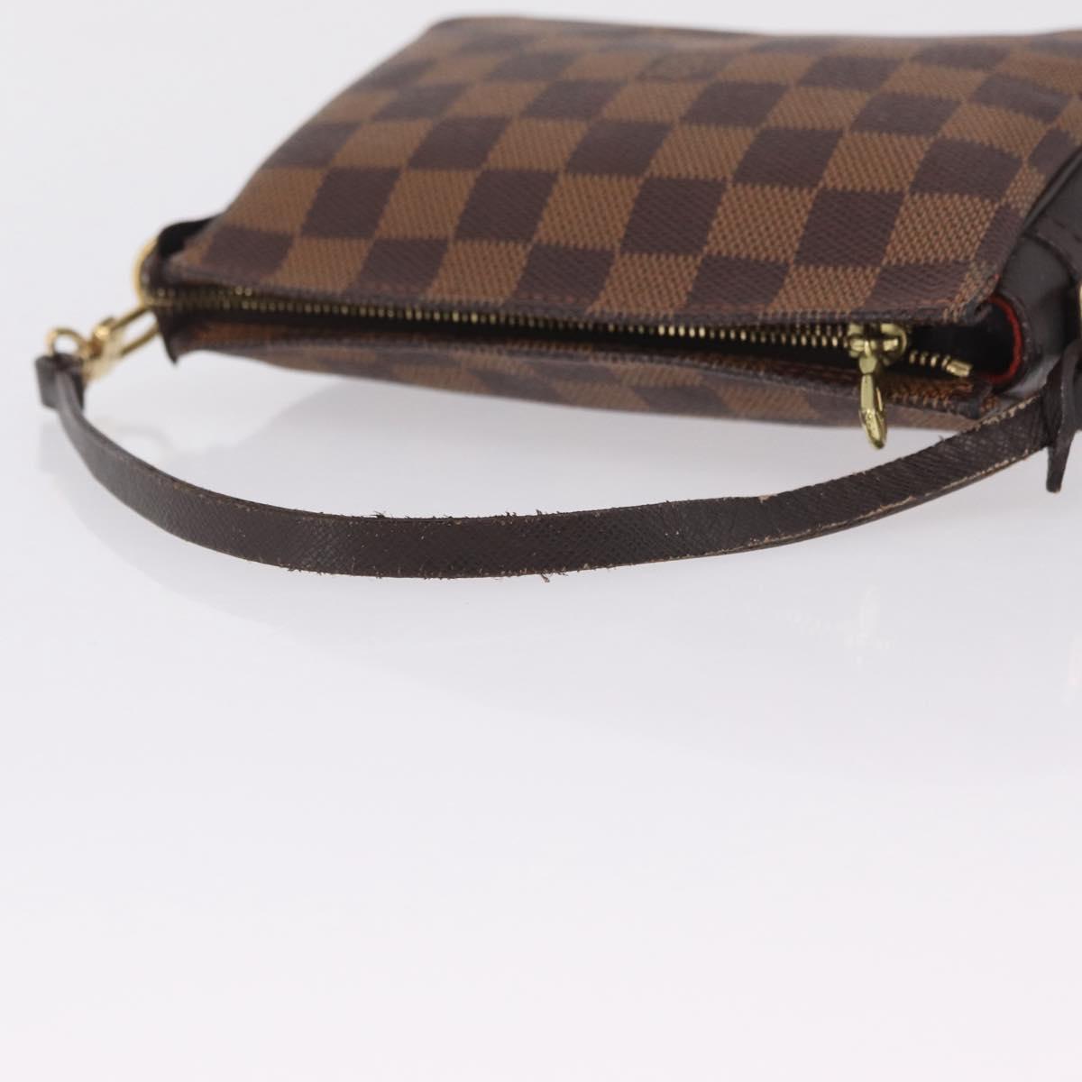 LOUIS VUITTON Damier Ebene Trousse Makeup Pouch N51982 LV Auth ka6856