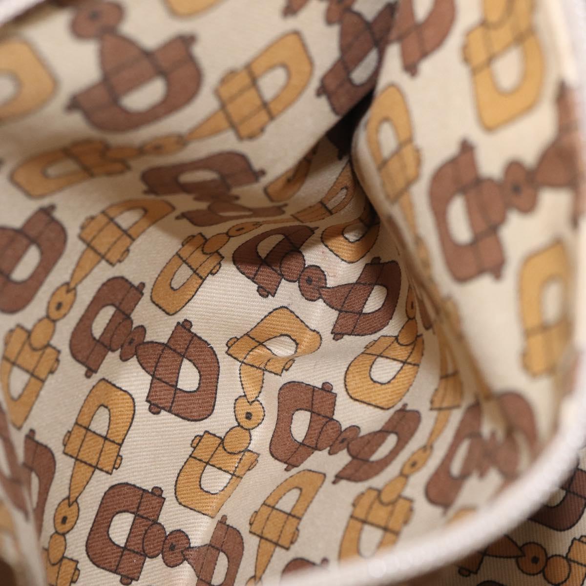GUCCI Micro GG Canvas Shoulder Bag Nylon Outlet Brown Silver 257301 Auth ka6862