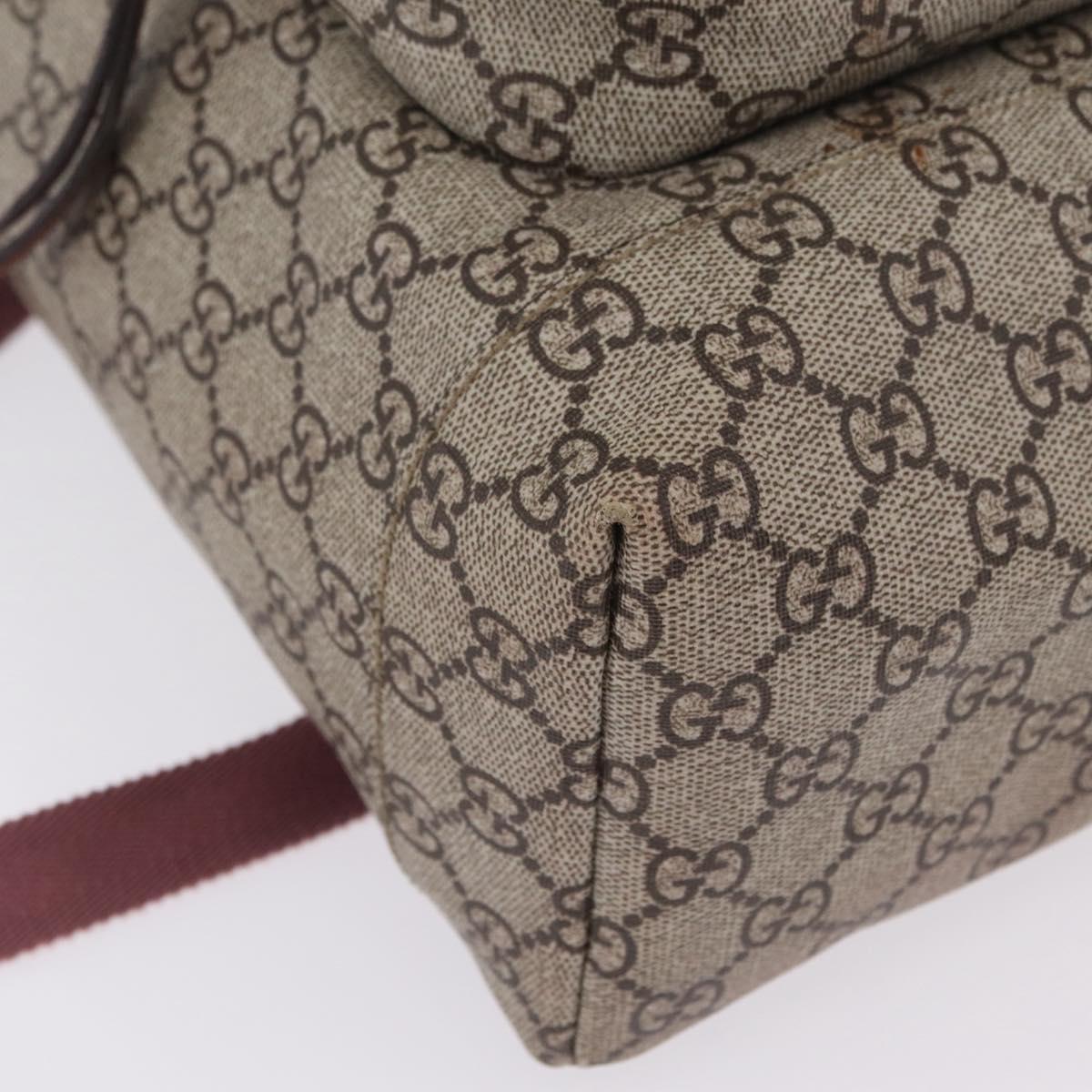 GUCCI GG Blooms Backpack PVC Beige Silver 405019 Auth ka6863V