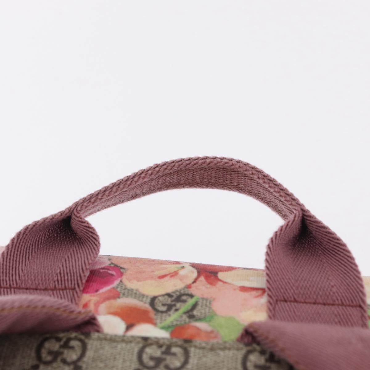GUCCI GG Blooms Backpack PVC Beige Silver 405019 Auth ka6863V