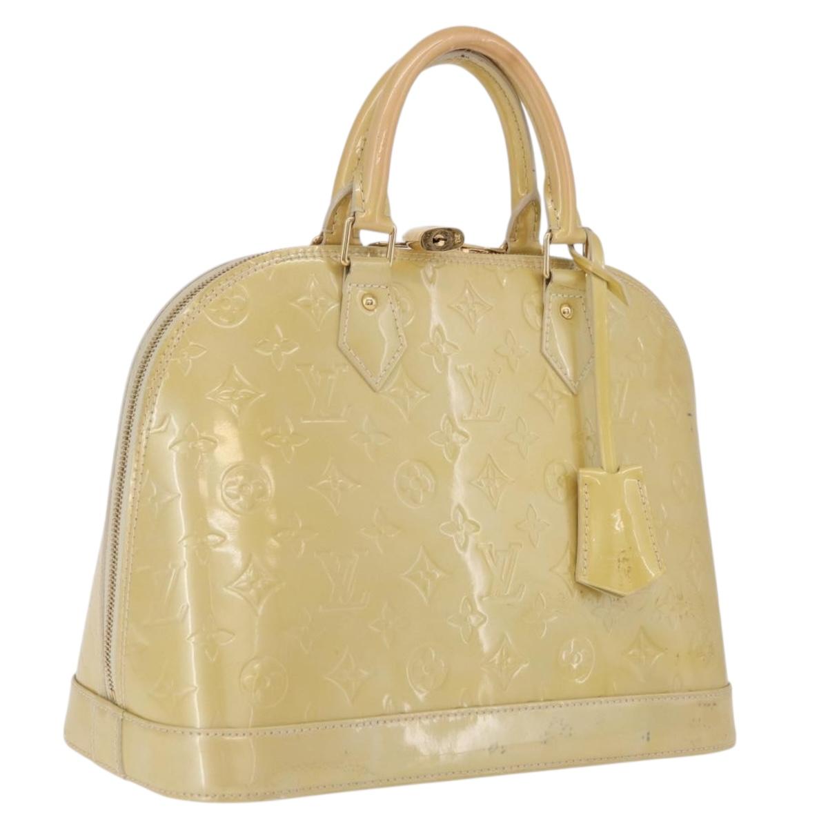 LOUIS VUITTON Monogram Vernis Alma PM Hand Bag Broncorail M91445 LV Auth ka6864