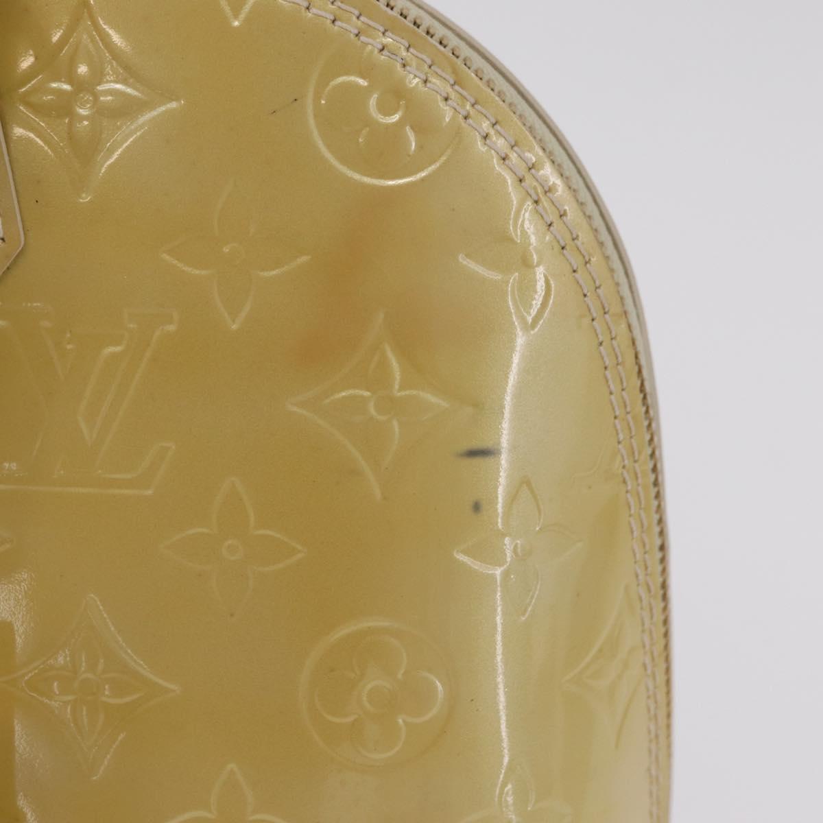LOUIS VUITTON Monogram Vernis Alma PM Hand Bag Broncorail M91445 LV Auth ka6864