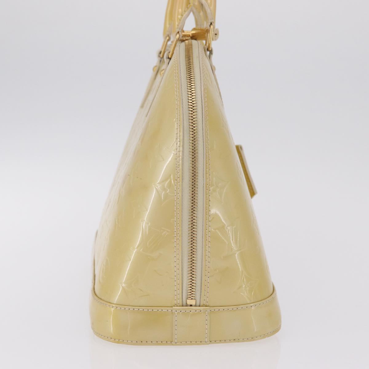 LOUIS VUITTON Monogram Vernis Alma PM Hand Bag Broncorail M91445 LV Auth ka6864