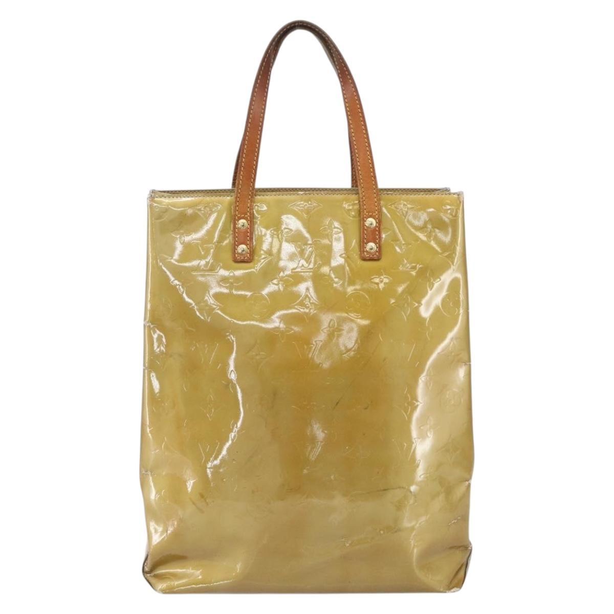 LOUIS VUITTON Monogram Vernis Reade MM Hand Bag Gris M91142 LV Auth ka687